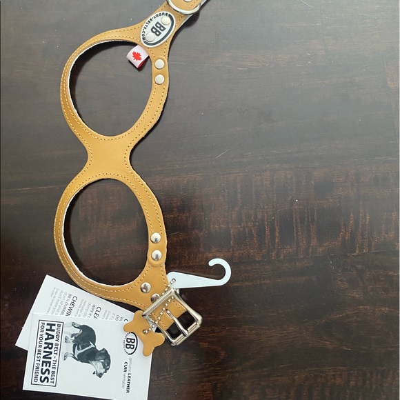 New Buddy Belt Leather Dog Harness Size 3 4-8 lbs - Picture 2 of 6